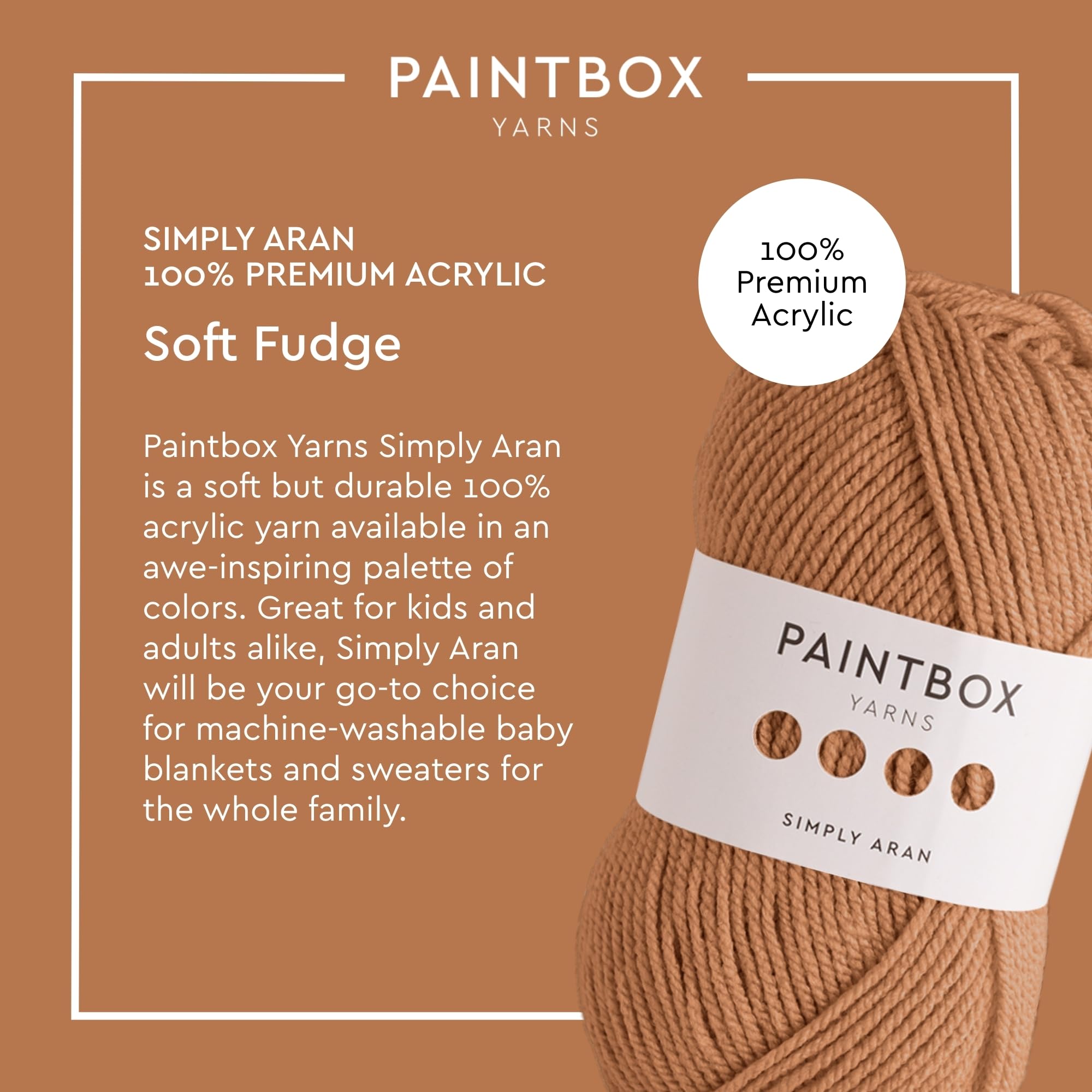 Amazon.com: Paintbox Aran Yarn - Acrylic Yarn - 201yds (184m)/100g